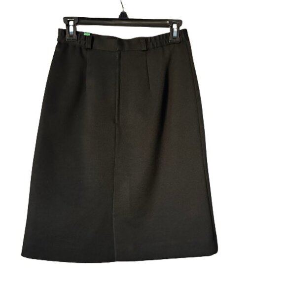 Unknown Brand Women's XS/Sm Black Midi Straight Fully Lined Back Kick Slit Skirt - Picture 2 of 12